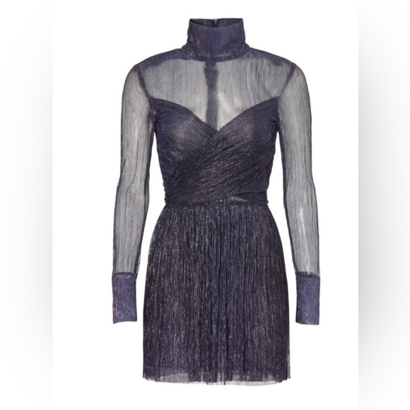 Sabina Musayev Dresses & Skirts - Sabina Musayev Sheer Navy Dress M